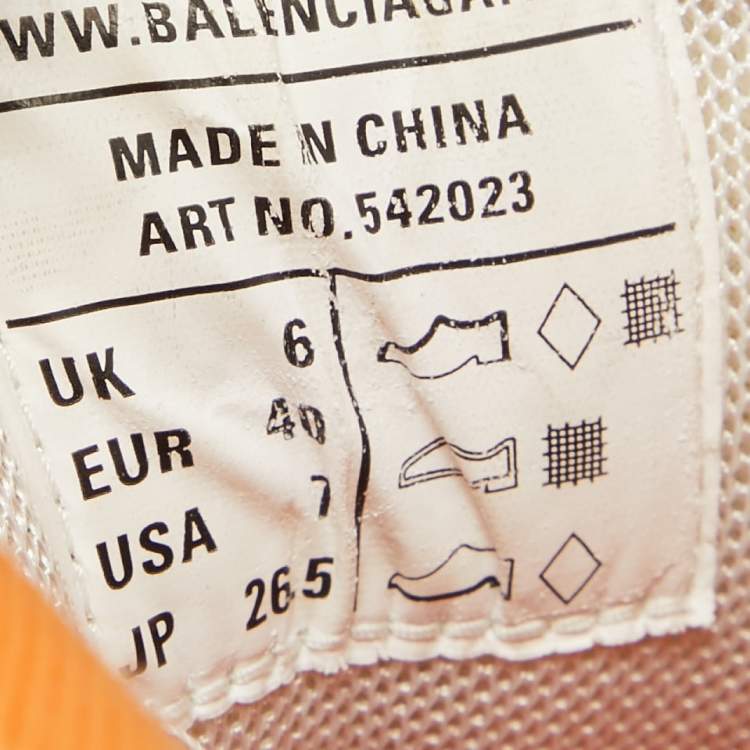 Pre Owned Balenciaga Multicolor Faux Leather and Mesh Track Sneakers Size 40