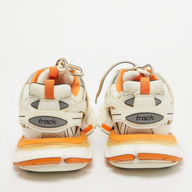 Pre Owned Balenciaga Multicolor Faux Leather and Mesh Track Sneakers Size 40