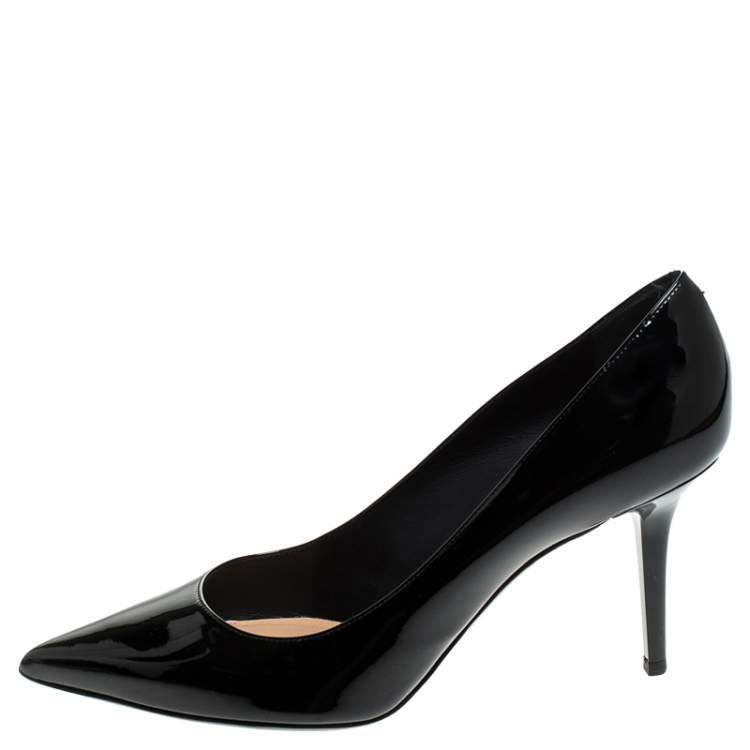 Pre Owned Ballin Black Patent Leather Pointed Toe Pumps Size 38