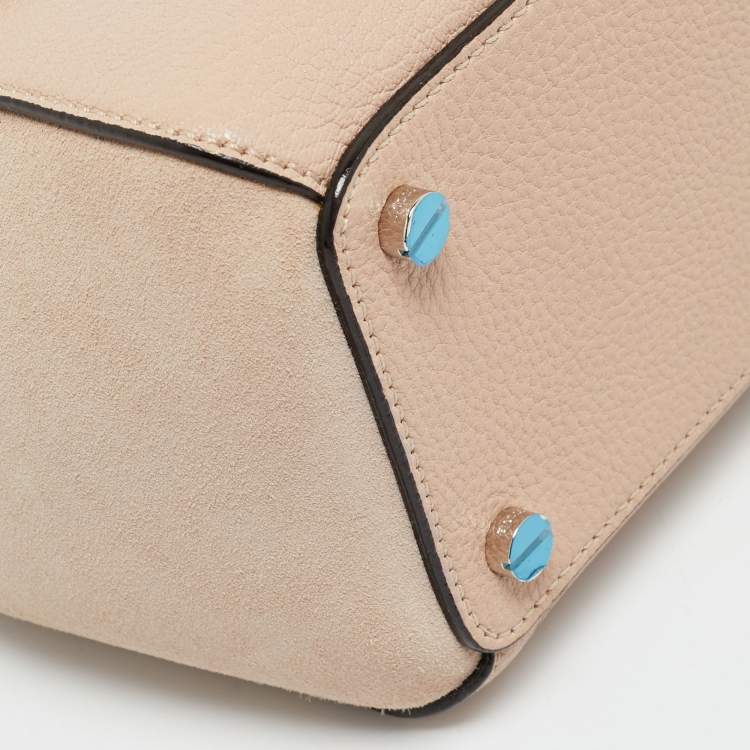 مملوكة مسبقًا Bally B Turn Beige Small Leather and Suede Top Handle Bag