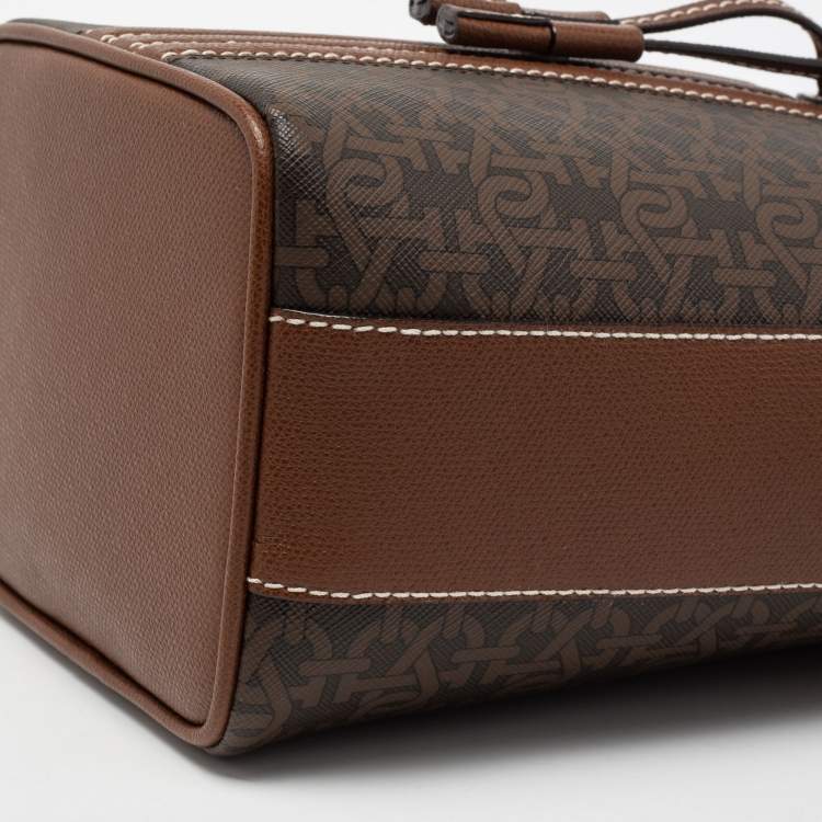 Pre Owned Bally Brown Coated Canvas and Leather Donae Bucket Bag 