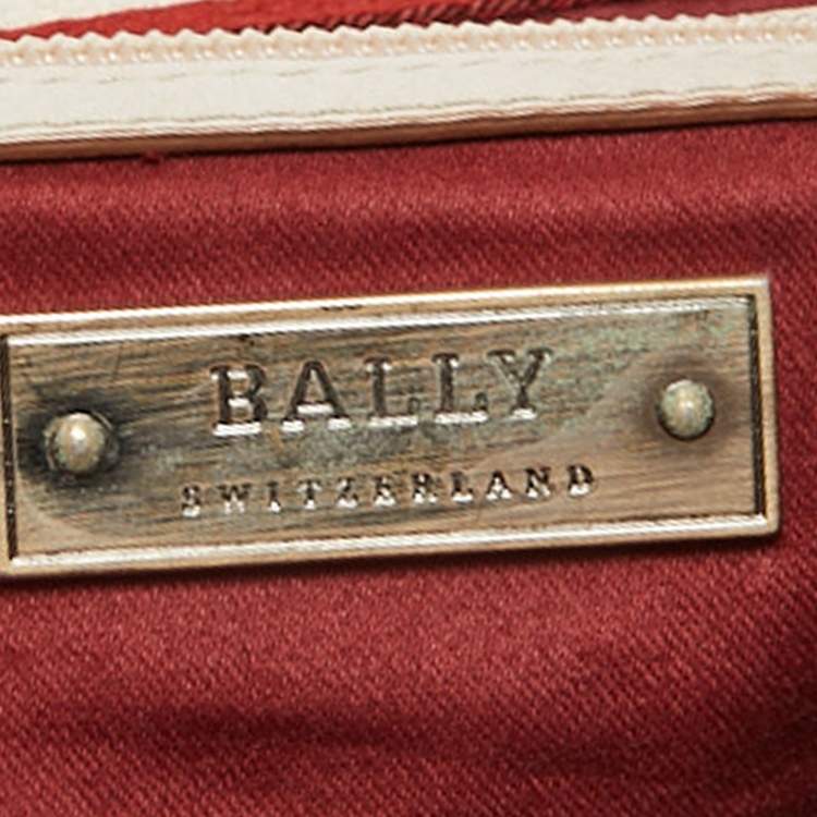 Pre Owned Bally Off White Leather Milip Hobo