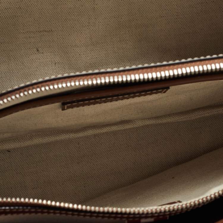 Pre Owned Bally Brown Leather Ahres Shoulder Bag