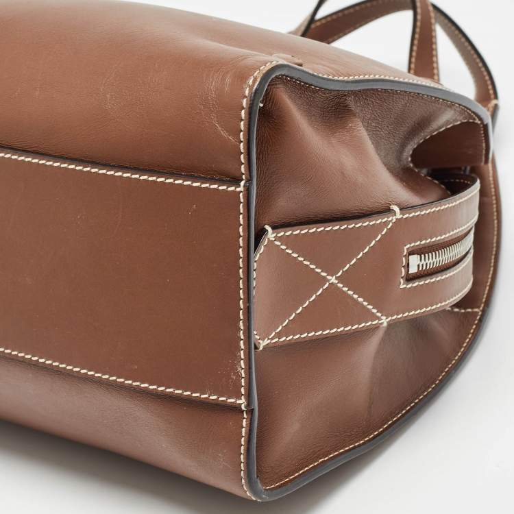 Pre Owned Bally Brown Leather Ahres Shoulder Bag