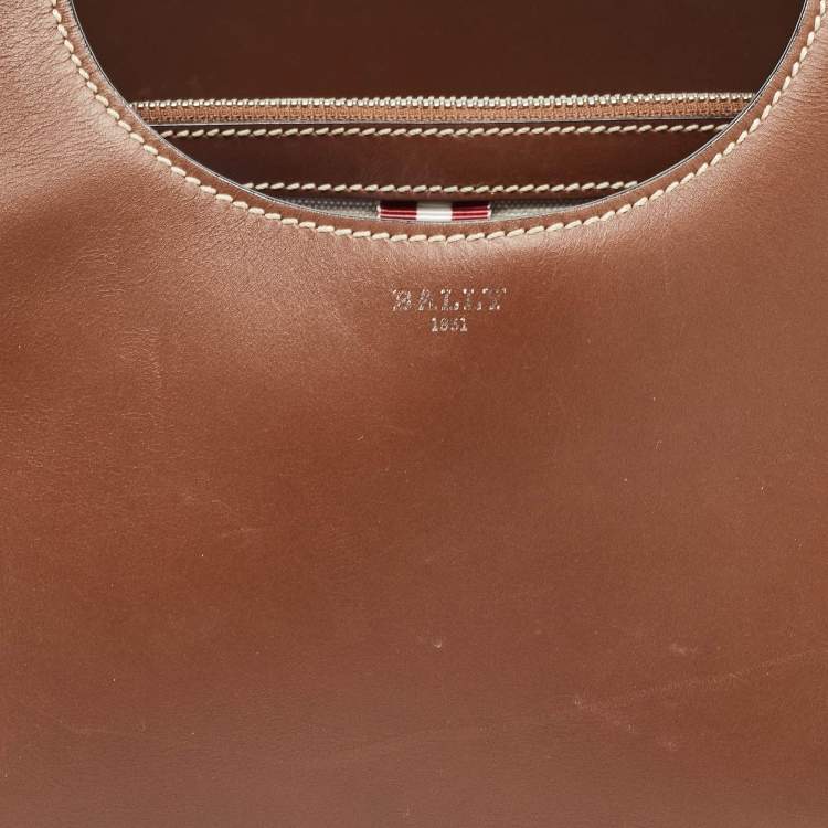 Pre Owned Bally Brown Leather Ahres Shoulder Bag