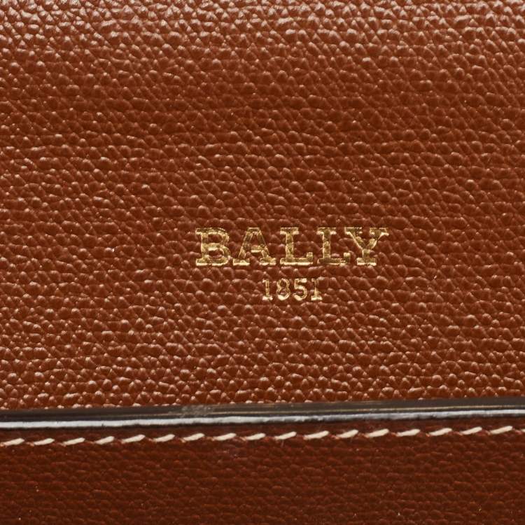 Pre Owned Bally Brown Monogram Coated Canvas and Leather Mini Bailey Crossbody Bag