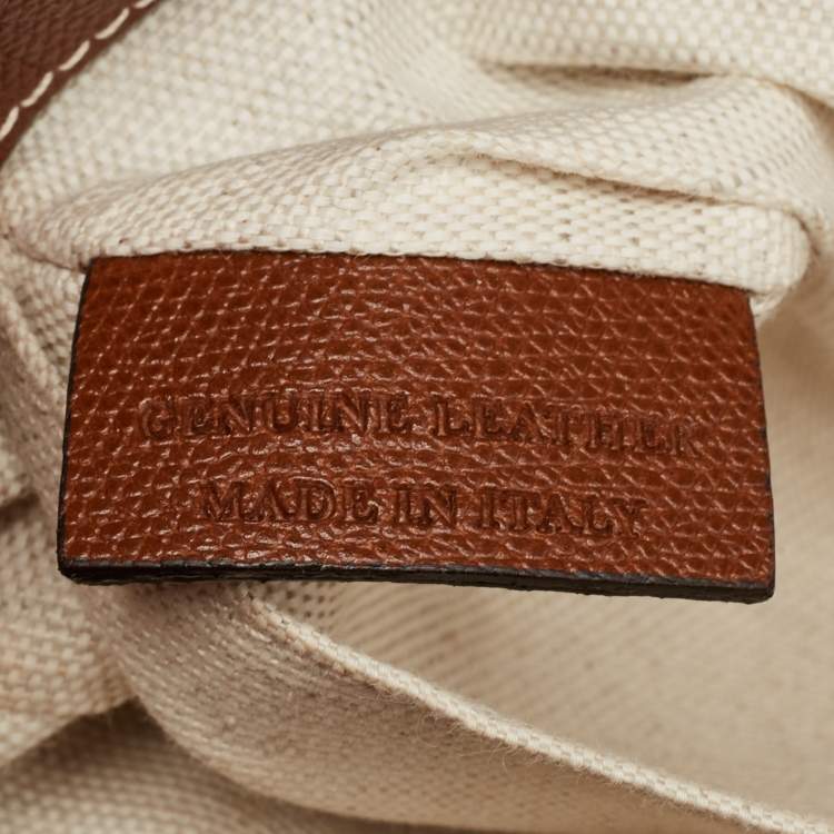 Pre Owned Bally Brown Monogram Coated Canvas and Leather Mini Bailey Crossbody Bag