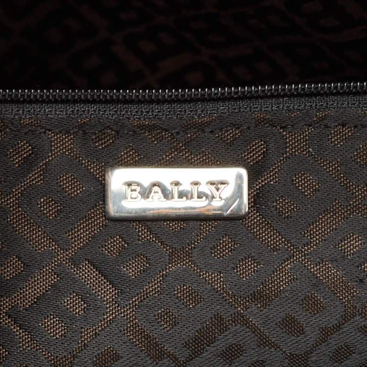 Pre Owned Bally Black Quilted Nylon and Leather Duffel Bag