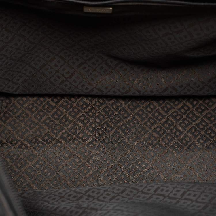 Pre Owned Bally Black Quilted Nylon and Leather Duffel Bag