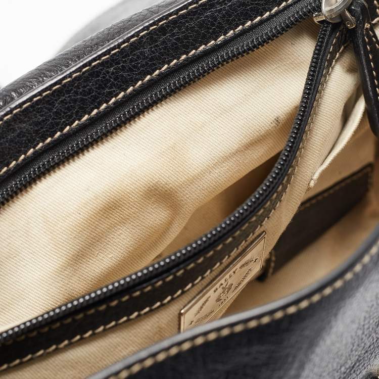 Pre Owned Bally Black Leather Flap Shoulder Bag