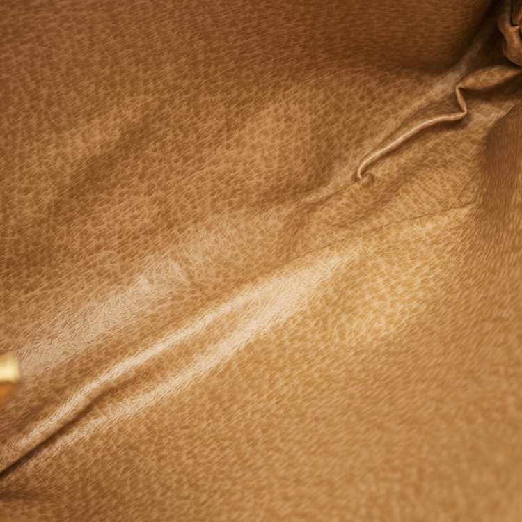 Pre Owned Bally Black/Brown Monogram Coated Canvas and Leather Zip Pouch