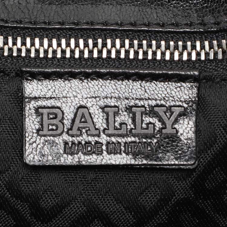 Pre Owned Bally Black Patent Leather Chain Shoulder Bag