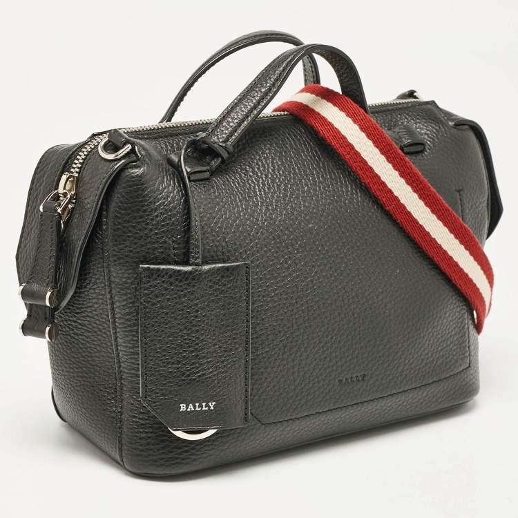 Pre Owned Bally Black Leather Bowler Shoulder Bag