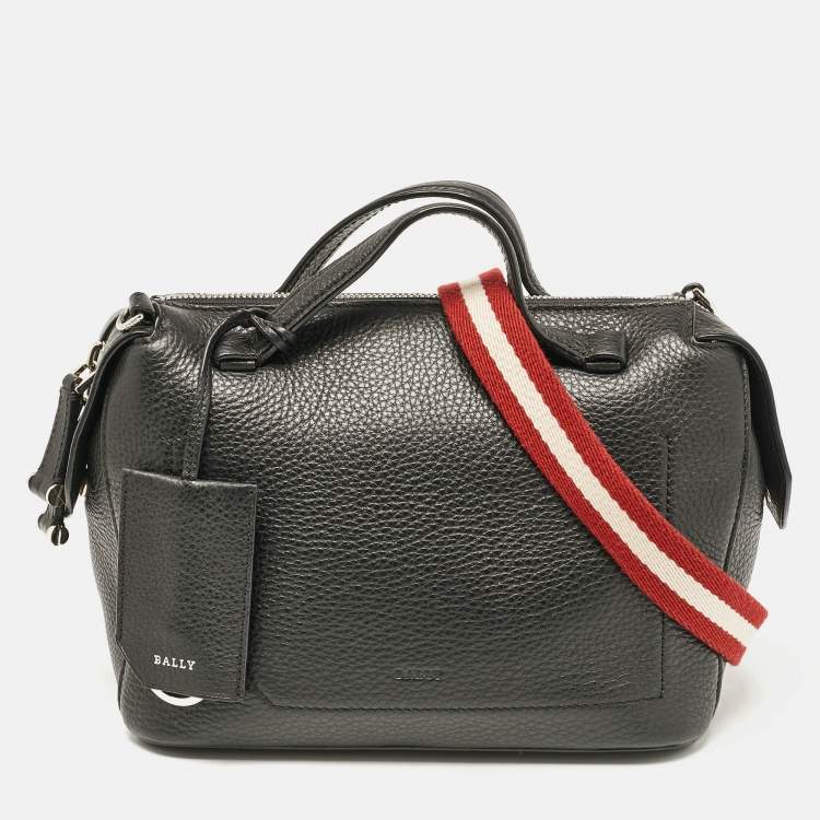 Pre Owned Bally Black Leather Bowler Shoulder Bag