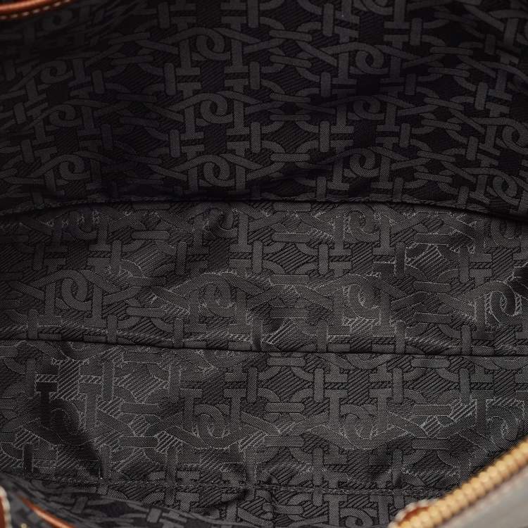 Pre Owned Bally Brown Printed Coated Canvas and Leather Damirah Tote
