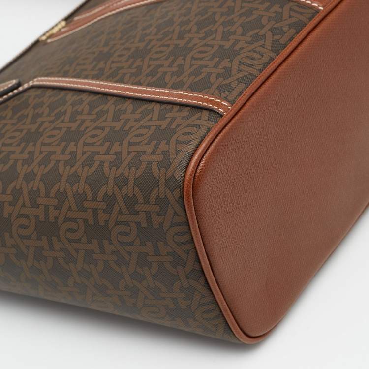 Pre Owned Bally Brown Printed Coated Canvas and Leather Damirah Tote