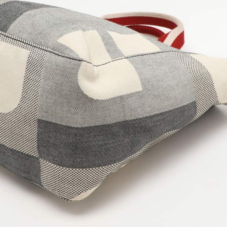 Pre Owned Bally Grey Canvas Tote