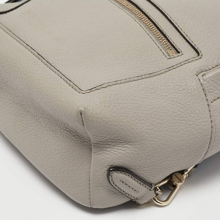Pre Owned Bally Grey Leather Mini Backpack
