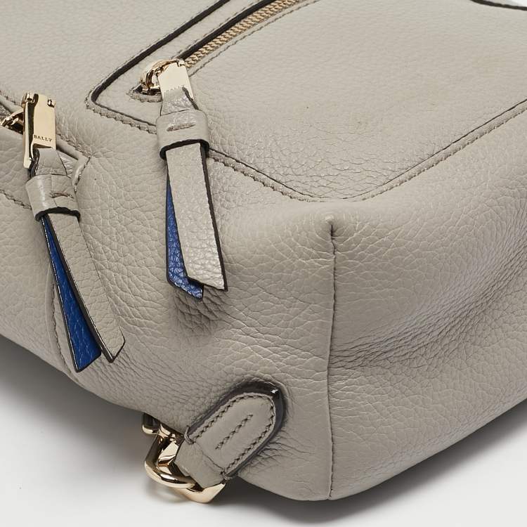 Pre Owned Bally Grey Leather Mini Backpack