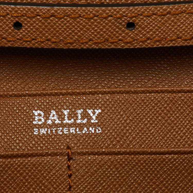 Pre Owned Bally Brown Saffiano Leather Stafford Flap Crossbody Bag