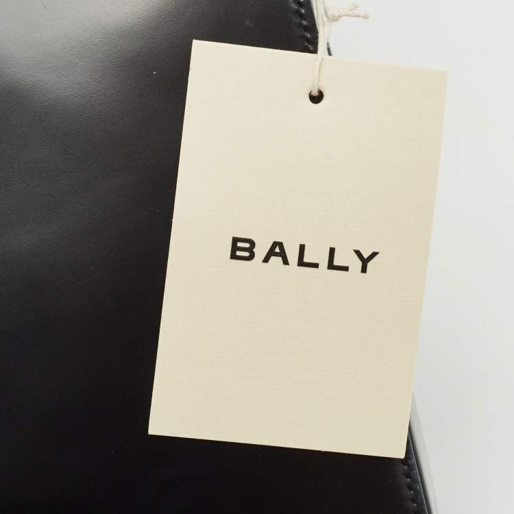 Pre Owned Bally Black Brushed Leather Small Ollam Shoulder Bag