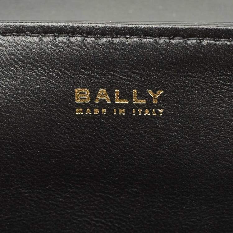 Pre Owned Bally Black Brushed Leather Small Ollam Shoulder Bag