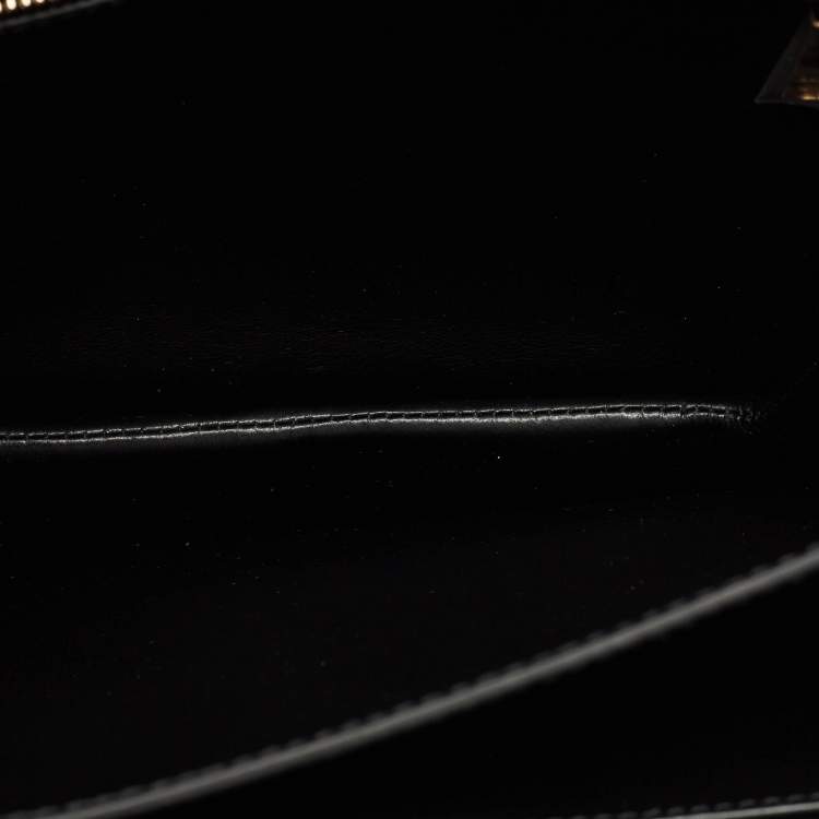 Pre Owned Bally Black Leather Ollam Flap Crossbody Bag
