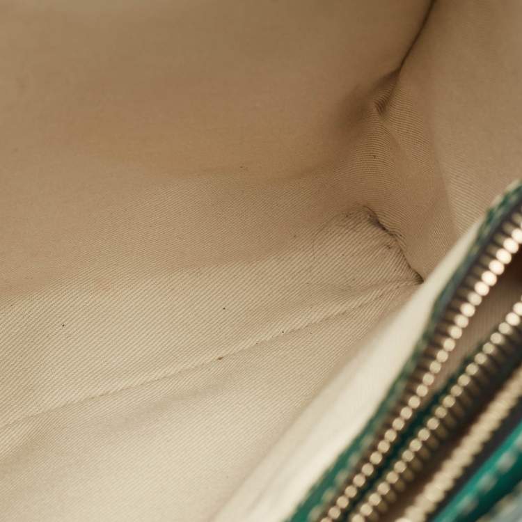 Pre Owned Bally Green Grained Leather Flap Crossbody Bag