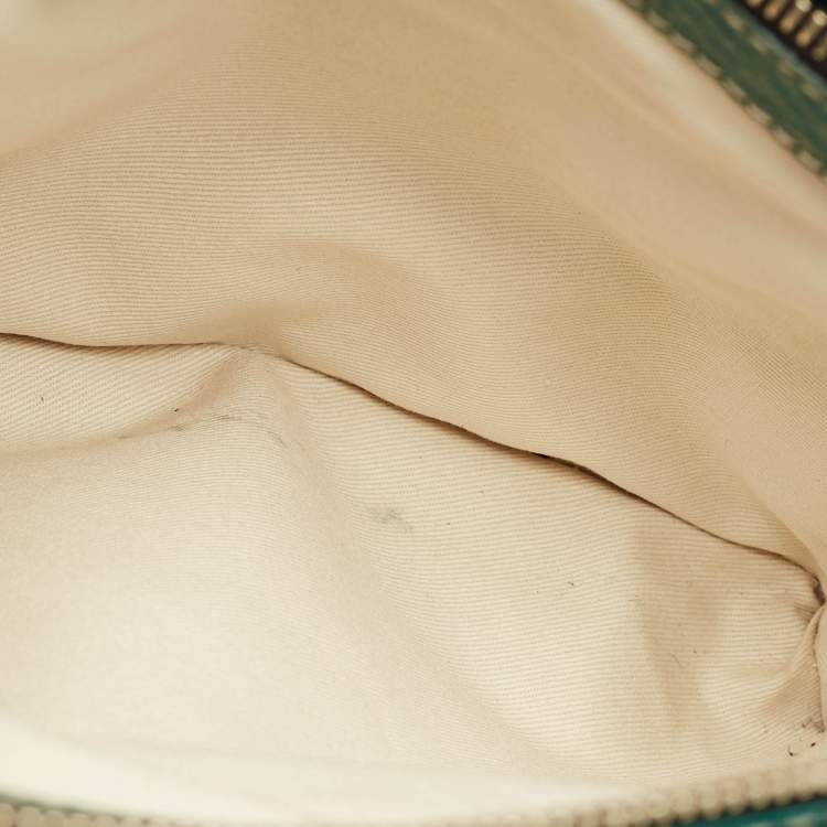 Pre Owned Bally Green Grained Leather Flap Crossbody Bag