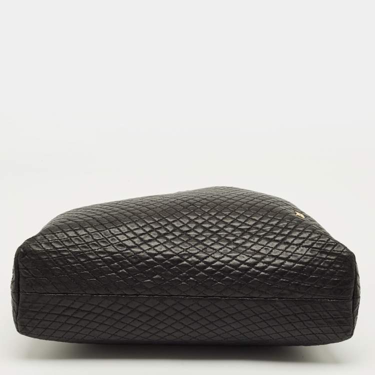 Pre Owned Bally Black Quilted Leather Chain Tote