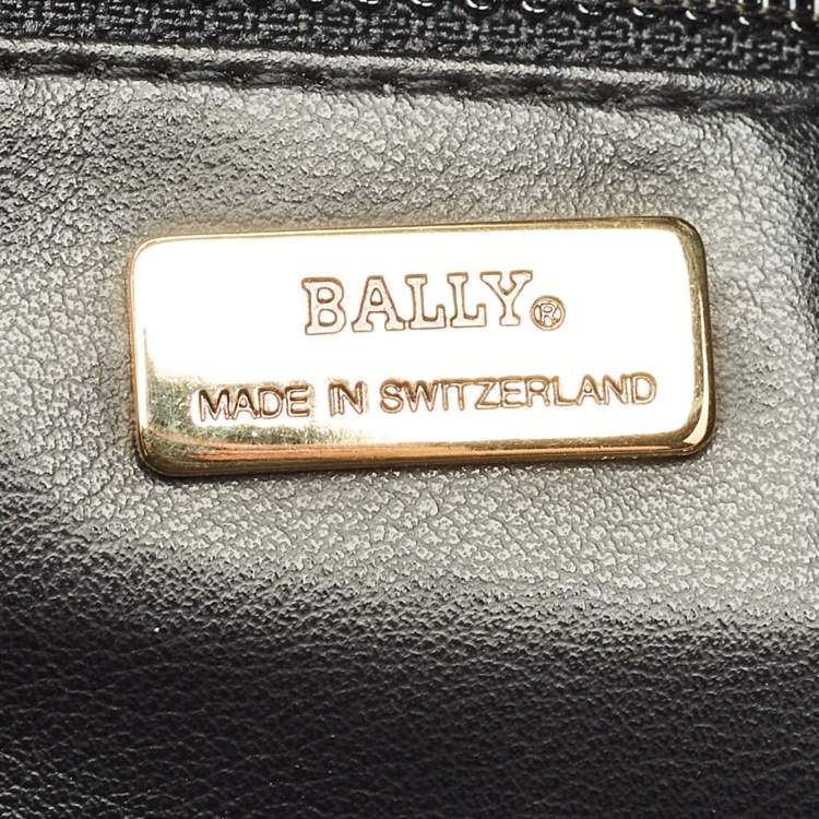 Pre Owned Bally Black Quilted Leather Chain Tote