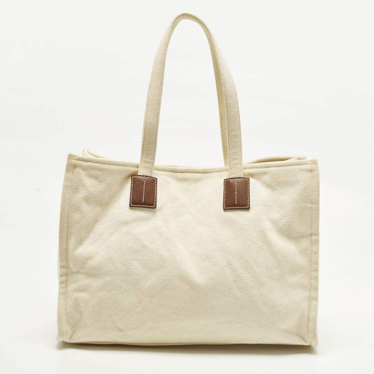 مملوكة مسبقًا حقيبة يد بالي كريستاليا قماش كانفاس كريمي اللون