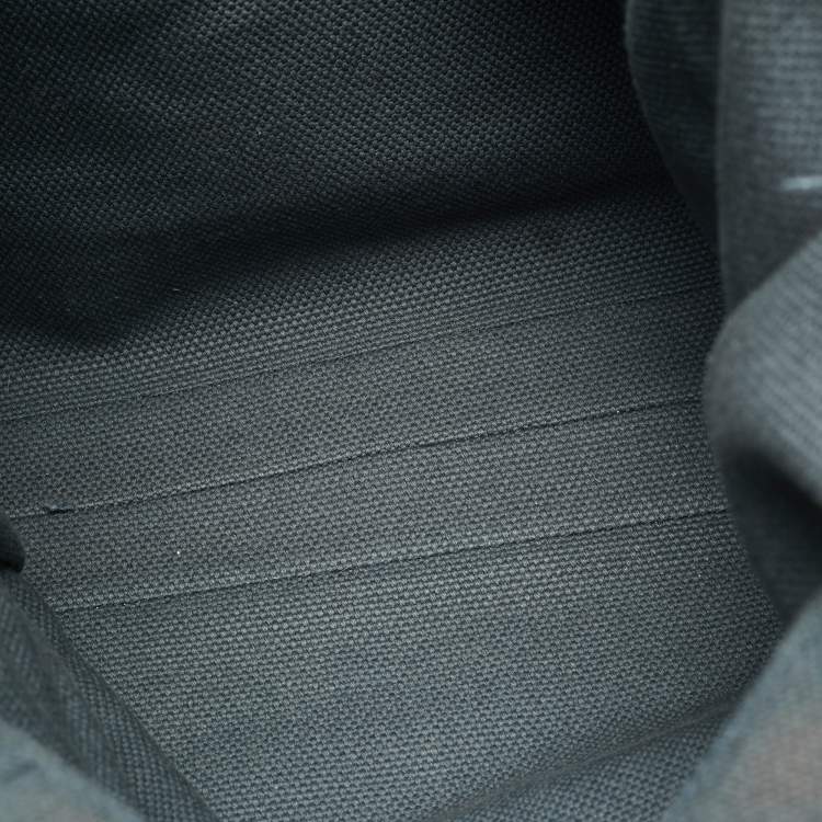 Pre Owned Bally Crystalia Blue/Brown Canvas and Leather Tote