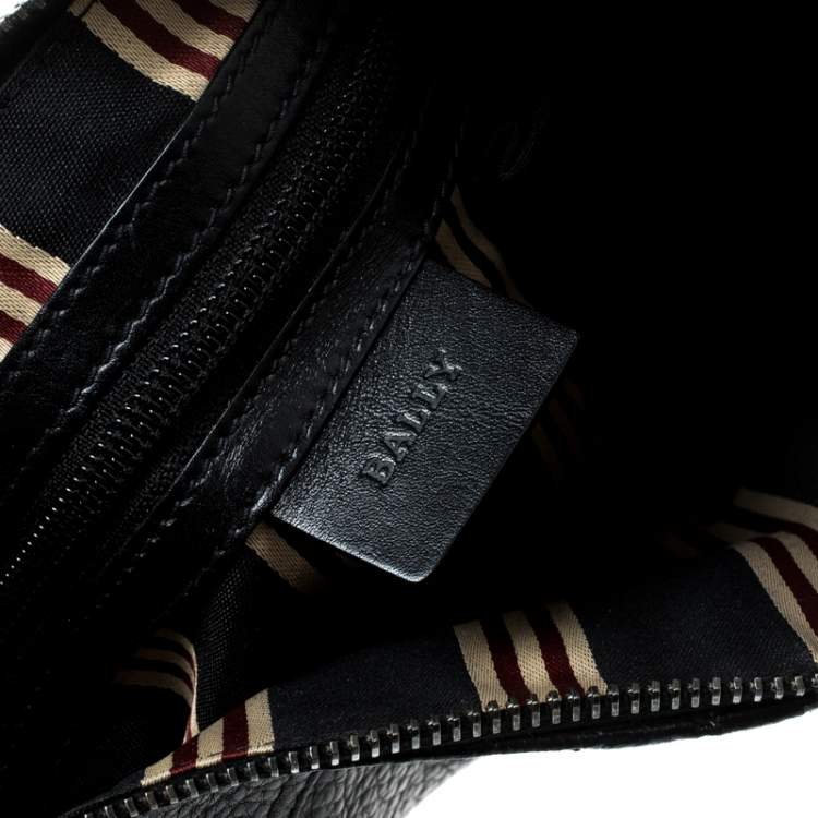 Pre Owned Bally Black Leather Hobo