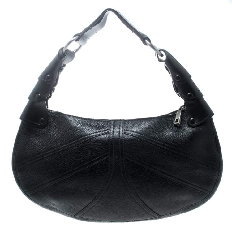 Pre Owned Bally Black Leather Hobo