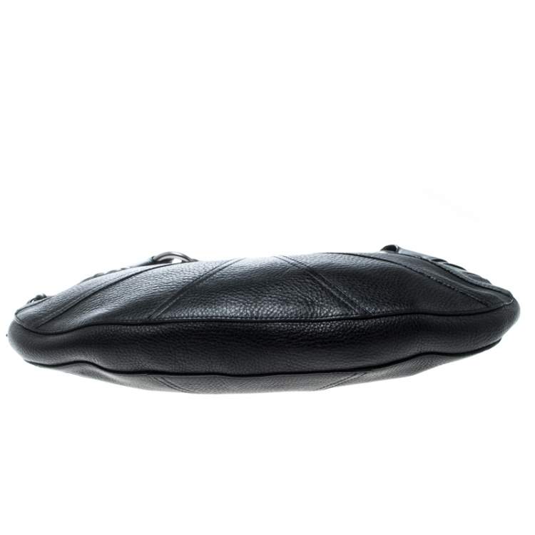 Pre Owned Bally Black Leather Hobo