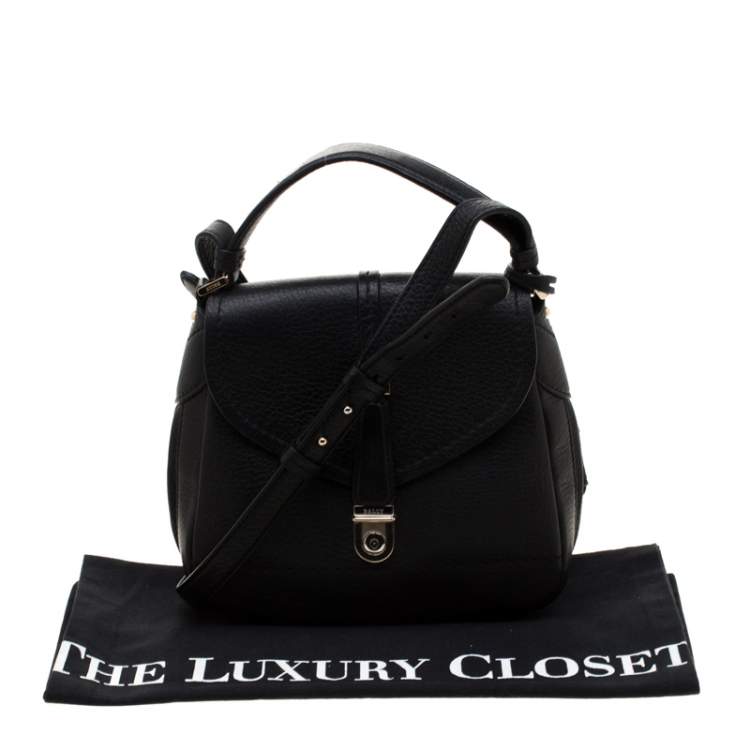 Pre Owned Bally Black Leather Crossbody Bag