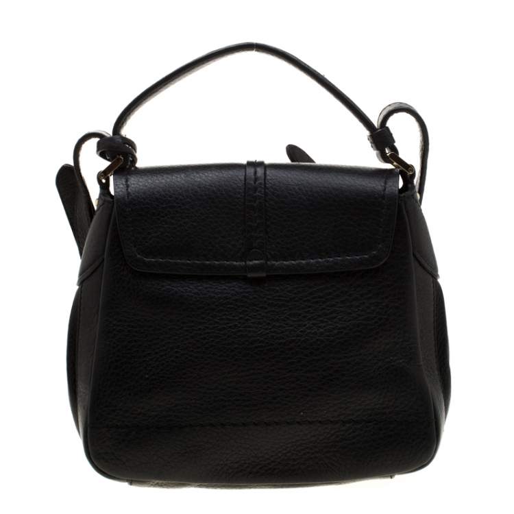 Pre Owned Bally Black Leather Crossbody Bag