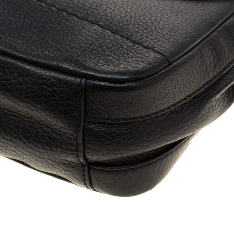 Pre Owned Bally Black Leather Crossbody Bag