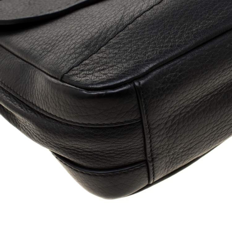 Pre Owned Bally Black Leather Crossbody Bag