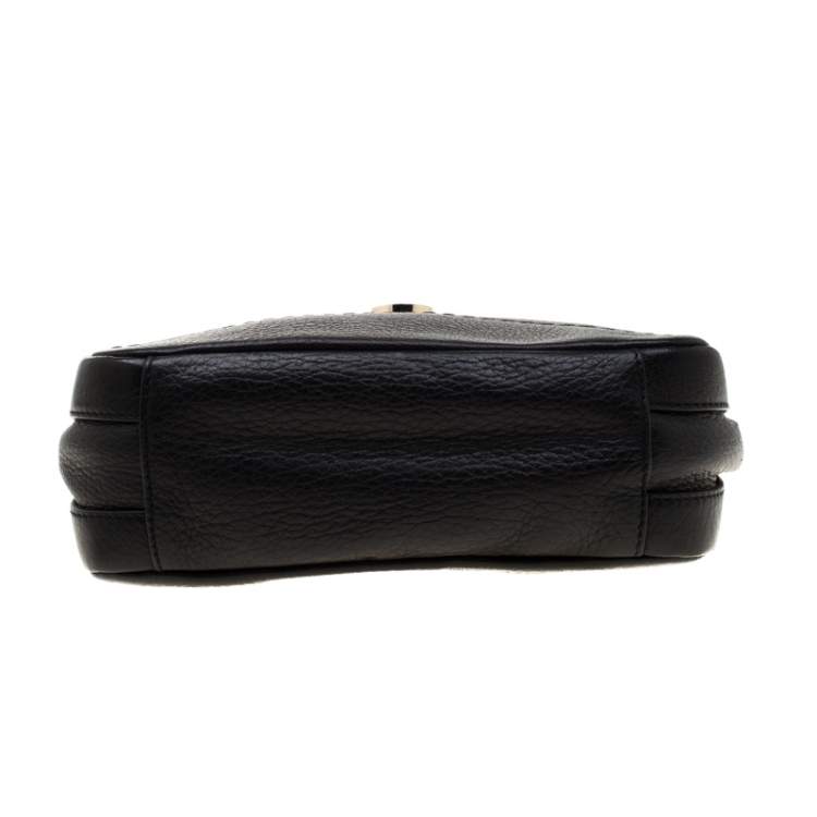 Pre Owned Bally Black Leather Crossbody Bag