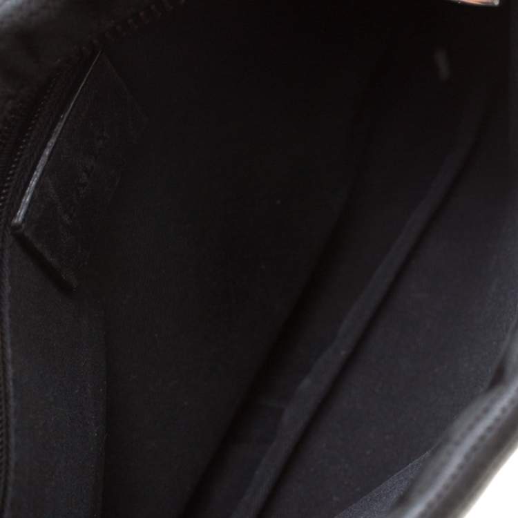 Pre Owned Bally Black Branchville Embossed Leather Shoulder Bag