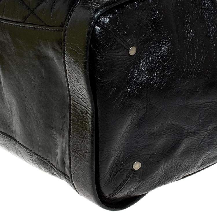 Pre Owned Bally Black Leather Meg T Shoulder Bag 
