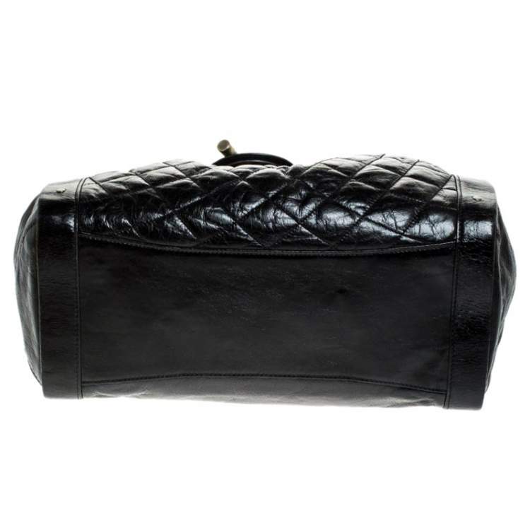 Pre Owned Bally Black Leather Meg T Shoulder Bag 