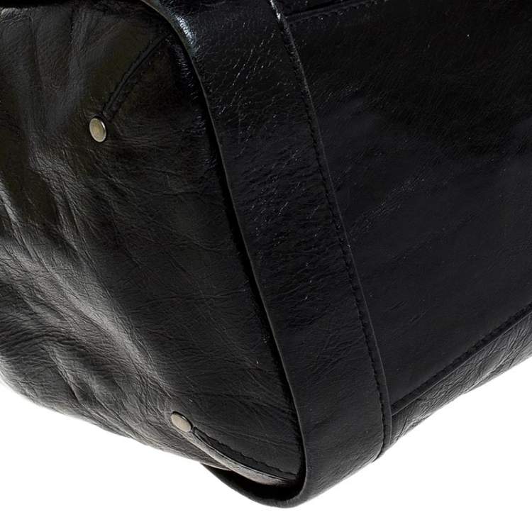 Pre Owned Bally Black Leather Meg T Shoulder Bag 