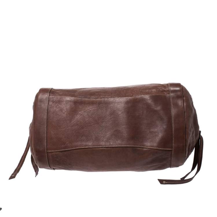 Pre Owned Bally Brown Leather Chain Shoulder Bag
