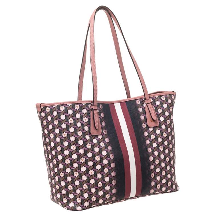 Pre Owned Bally Multicolor Printed Coated Canvas Bernina Tote