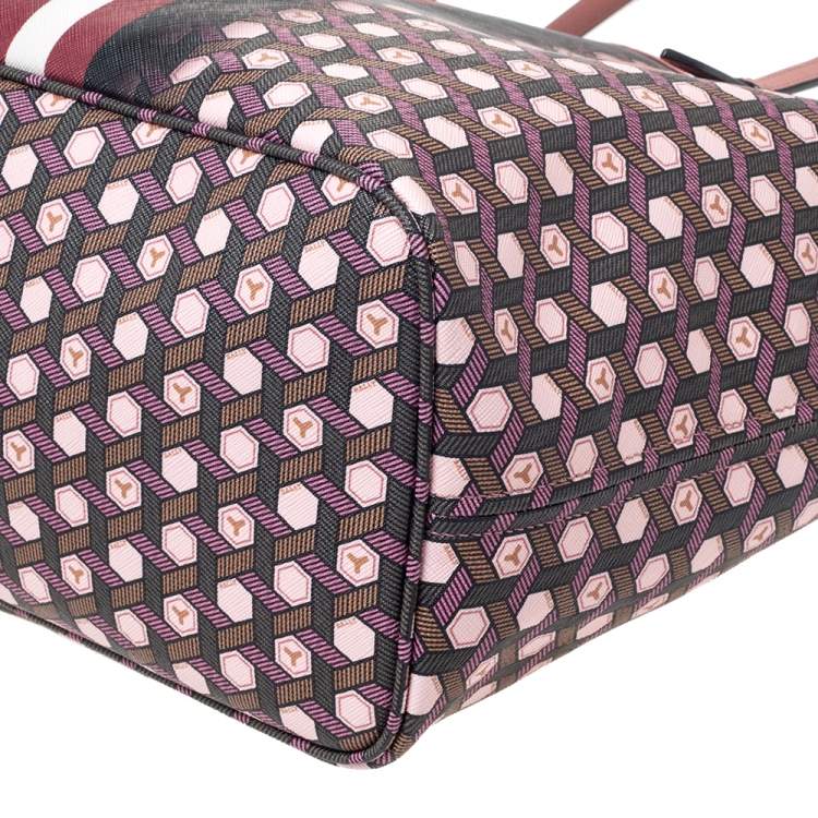 Pre Owned Bally Multicolor Printed Coated Canvas Bernina Tote
