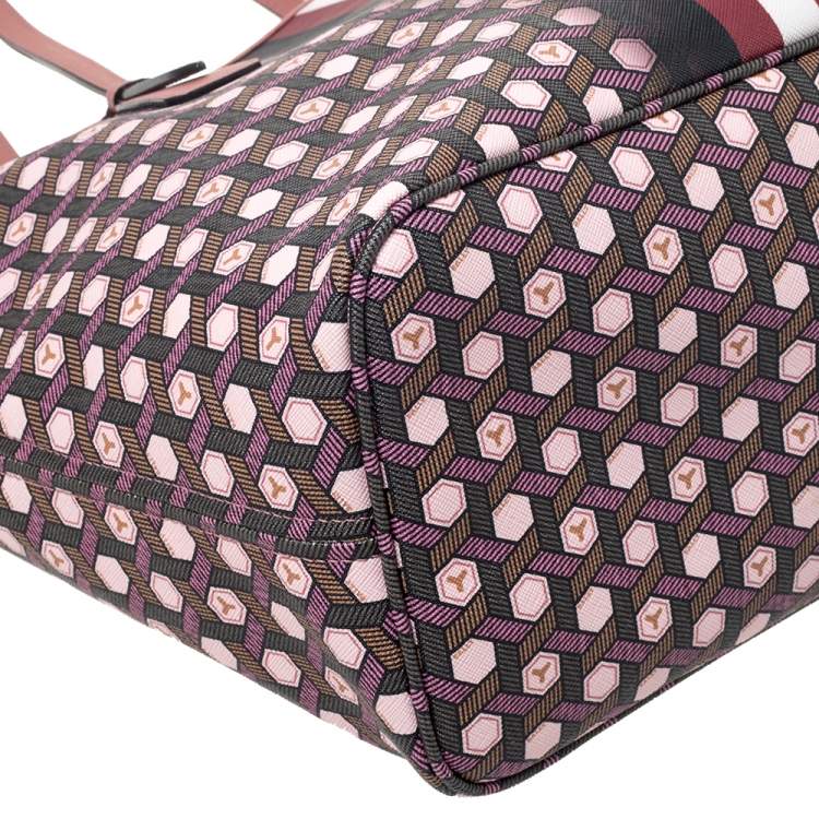 Pre Owned Bally Multicolor Printed Coated Canvas Bernina Tote
