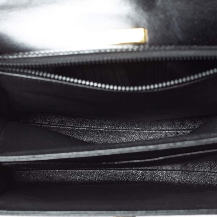 Pre Owned Bally Black Leather Vintage Top Handle Bag
